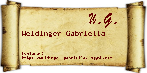 Weidinger Gabriella névjegykártya