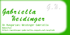 gabriella weidinger business card